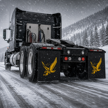 Load image into Gallery viewer, #2430GE Gold American Eagle Mudflaps - 24x30" PAIR
