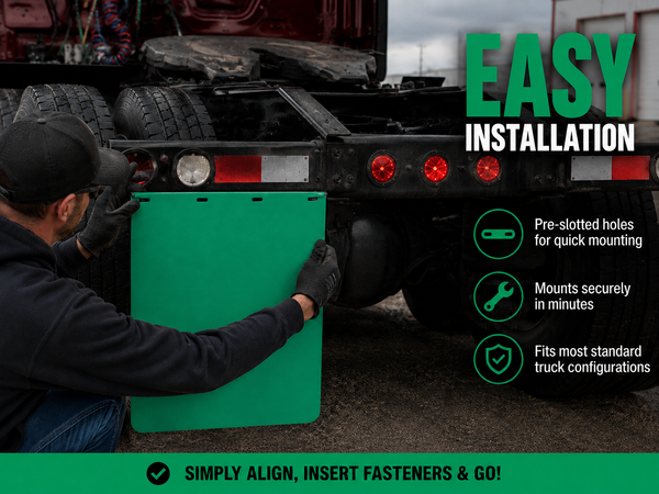 #2430G Green Colored Mudflap -  24x30" PAIR