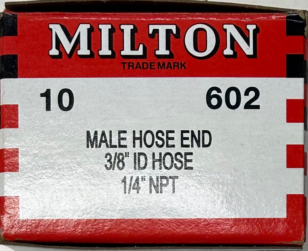 #602 1/4" MNPT 3/8" ID Hose End Fitting 10 Pack