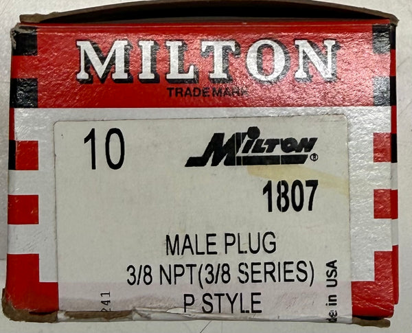 #1807 3/8" MNPT P Style Plug 10 Pack
