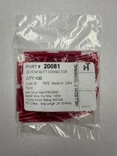 Load image into Gallery viewer, #20081 Nylon 22-18 Insulated Pink Butt Connector 100 Pack
