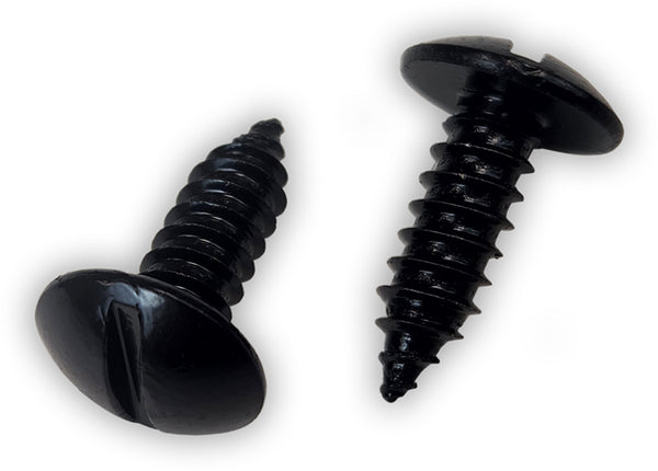 #16323 License Plate Screw Black #14x3-4 Slot Truss Head 100 Pack