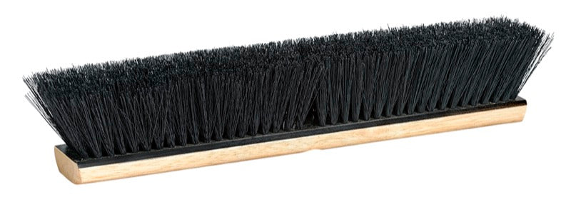 #92-022 24" Black Tampico Wood Reinforced Push Broom Head Only
