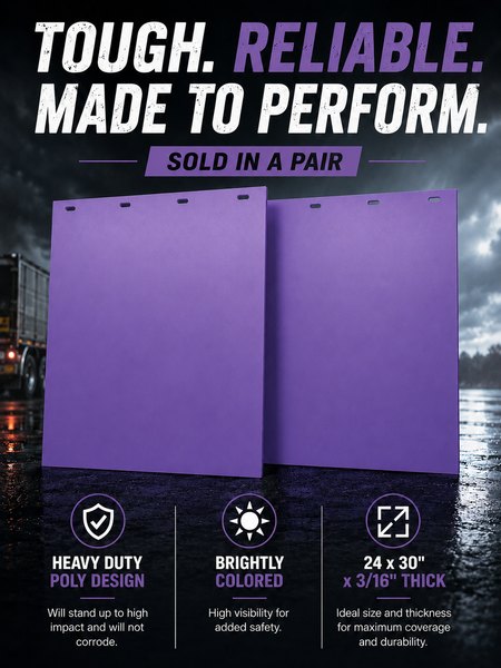 #2430P Purple Colored Mudflap -  24x30" PAIR
