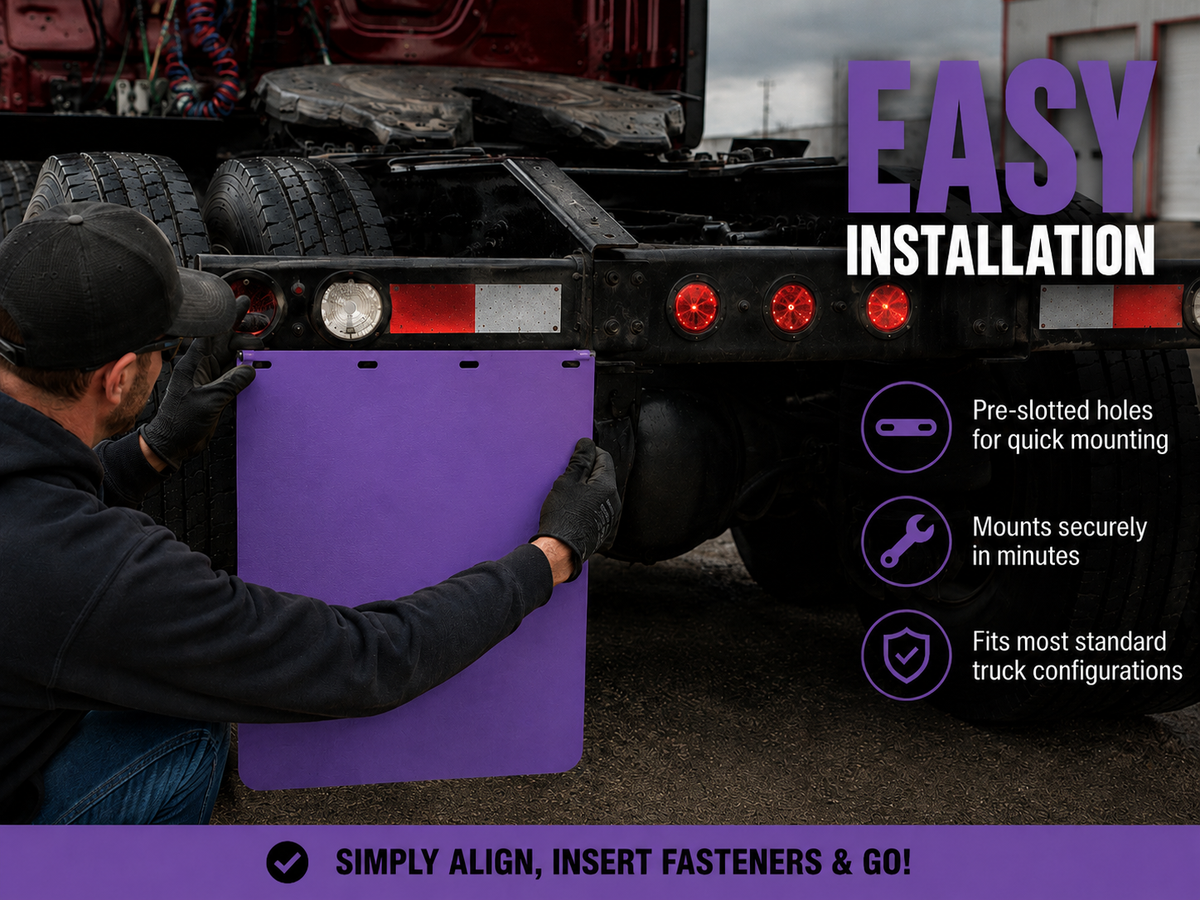#2430P Purple Colored Mudflap -  24x30" PAIR