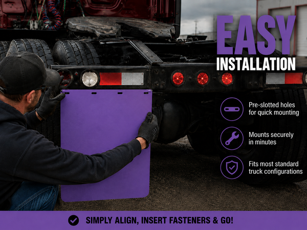 #2430P Purple Colored Mudflap -  24x30" PAIR