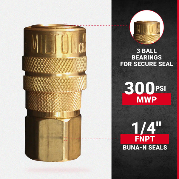 #715 Female 1-4 Coupler Plug (M) 10-Bag