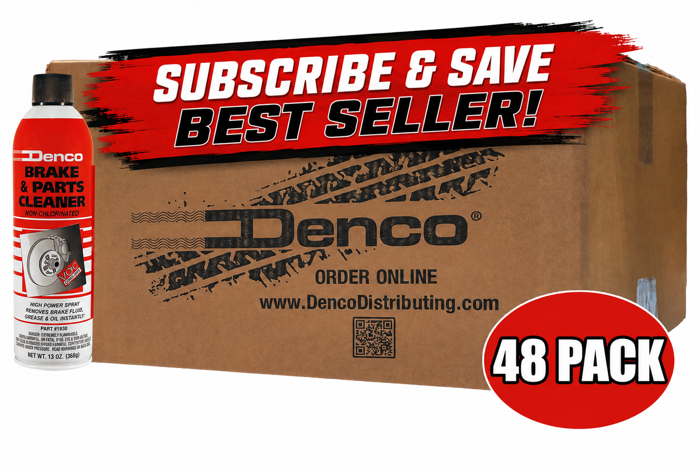#1930 Denco Brake Cleaner Non-Chlorinated - 13 OZ Cans - 48 Pack