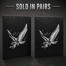 Load image into Gallery viewer, #2430SE Silver American Eagle Mudflaps - 24x30" PAIR
