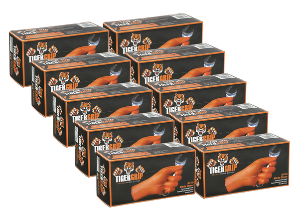 Eppco - Tiger Grip - 8 Mil Orange Diamond Texture Gloves