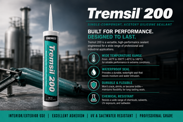 Tremsil 200 RV Silicone Sealant (TremPro 644 Replacement)  - 300ml Tube – 12 to 25 Tubes