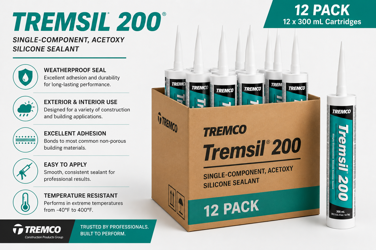 Tremsil 200 RV Silicone Sealant (TremPro 644 Replacement)  - 300ml Tube – 12 to 25 Tubes
