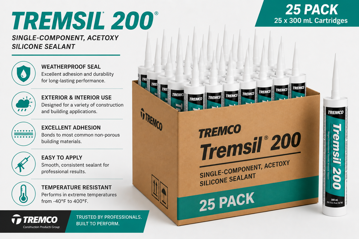 Tremsil 200 RV Silicone Sealant (TremPro 644 Replacement)  - 300ml Tube – 12 to 25 Tubes
