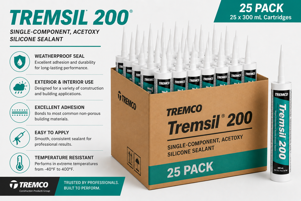 Tremsil 200 RV Silicone Sealant (TremPro 644 Replacement)  - 300ml Tube – 12 to 25 Tubes