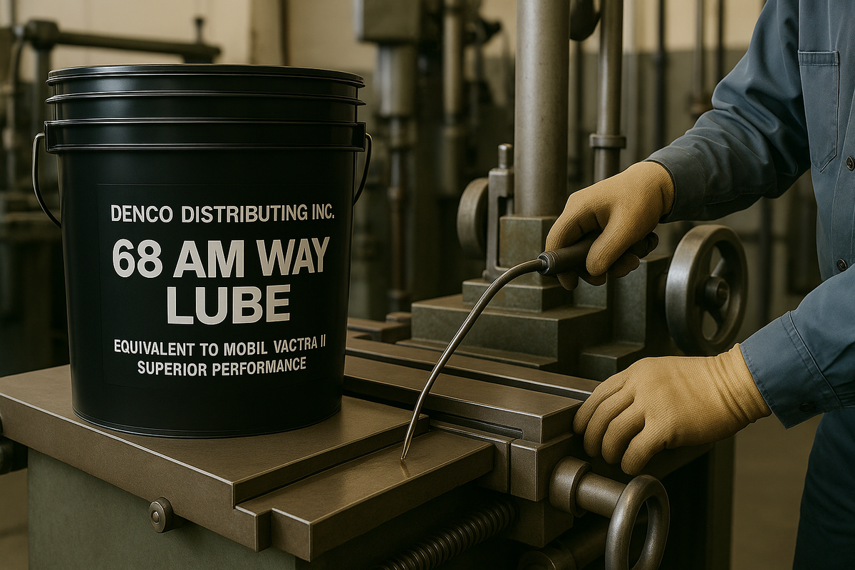 Denco AM Waylube 68 Industrial Machine Tool Way Oil, Heavy Load Protection, Anti-Stick-Slip Formula - 5-Gallon Pail
