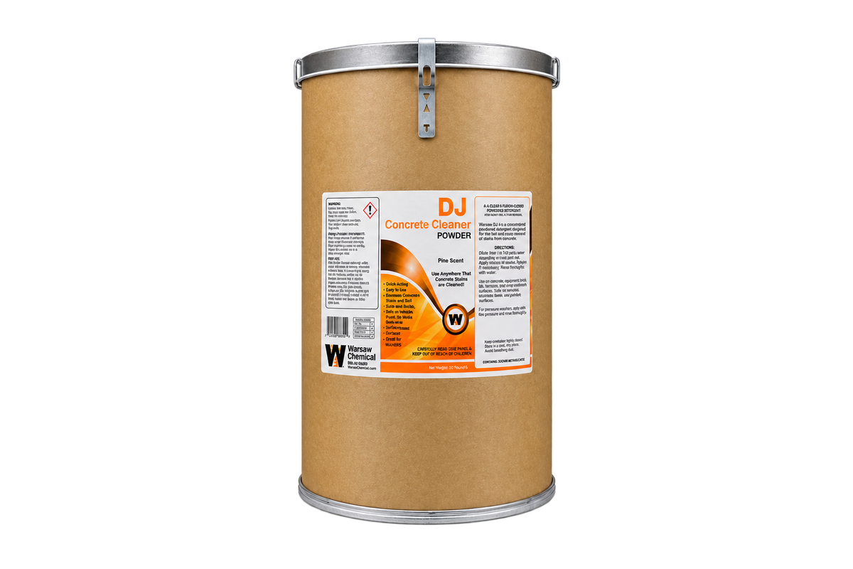 #DJ Concrete Floor Cleaner Orange Powder 50lb Drum