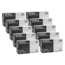 Load image into Gallery viewer, #75000 Strong Black Nitrile Black Glove 4-5ml Powder Free 1 Case - 10 Boxes
