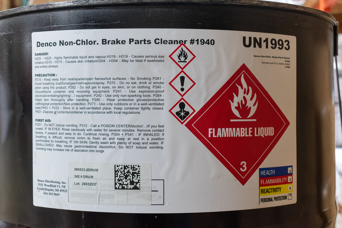 #1940 and 1940-50 Denco Brake & Parts Cleaner - 55 Gallon - 4 Drum Skid