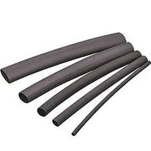 Load image into Gallery viewer, Black Heat Shrink Tubing 6" Length 8 Pack 1/4' - 1"
