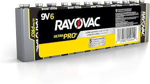 #9V Rayovac 9V Batteries 6 Pack