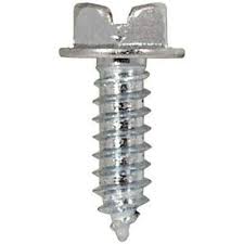 #11369B License Plate Screw #14x3-4 Hex Head 100 Pack