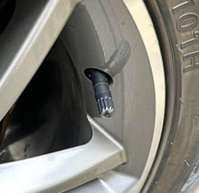 Load image into Gallery viewer, #17-492L Valve Cap - Long Skirted Black Plastic with Seal for 17-20008 100 Pack
