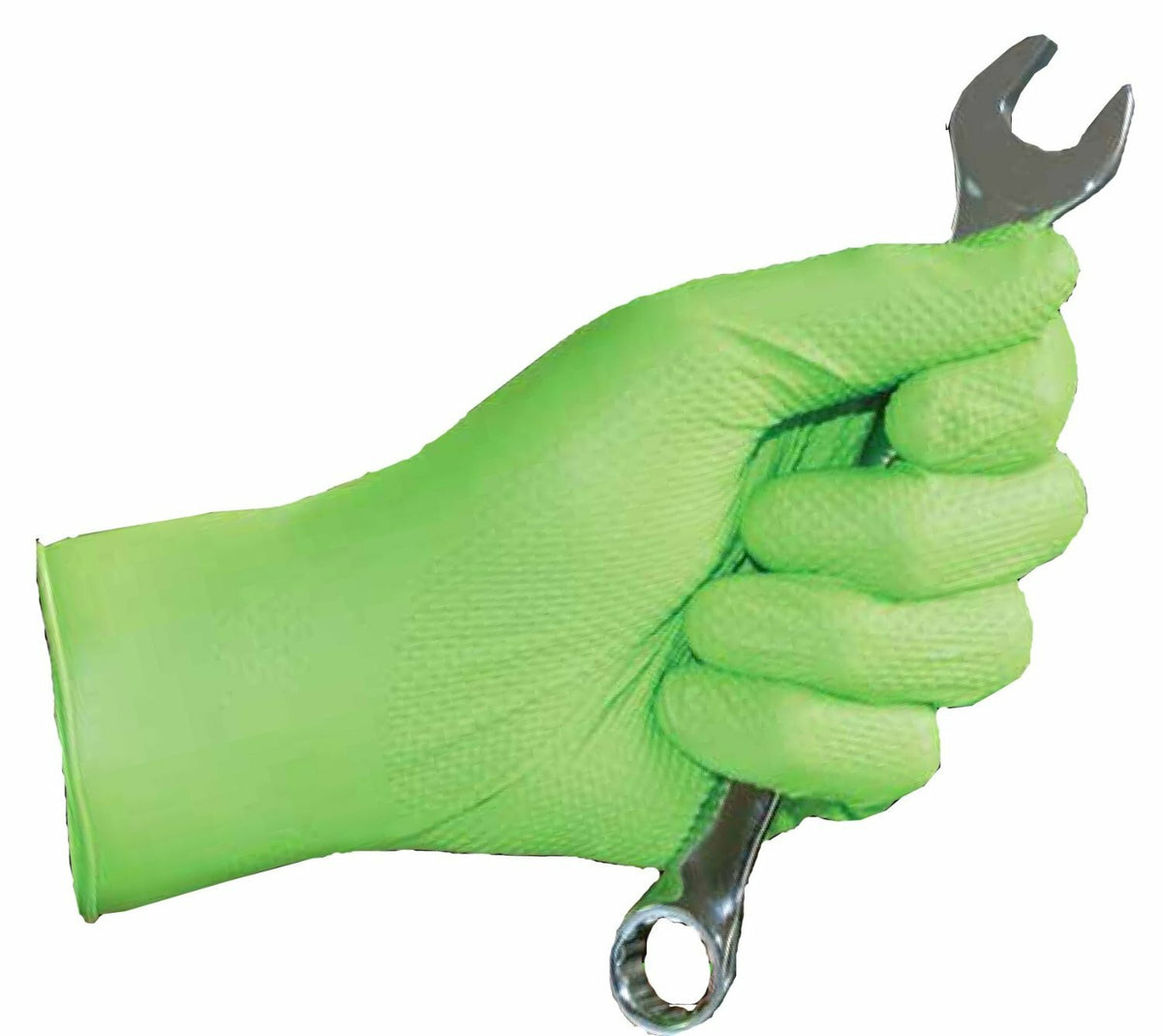 Eppco - Python Grip - 6 Mil Green Diamond Texture Gloves