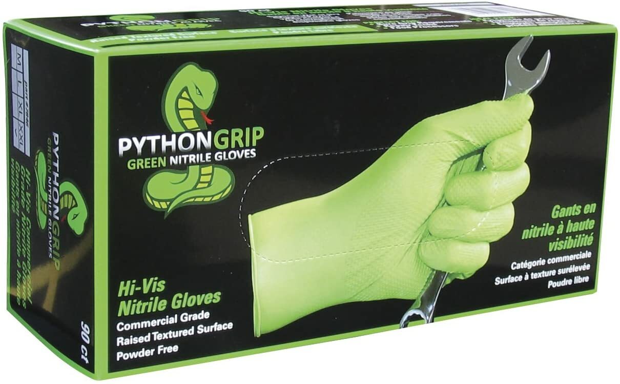 Eppco - Python Grip - 6 Mil Green Diamond Texture Gloves