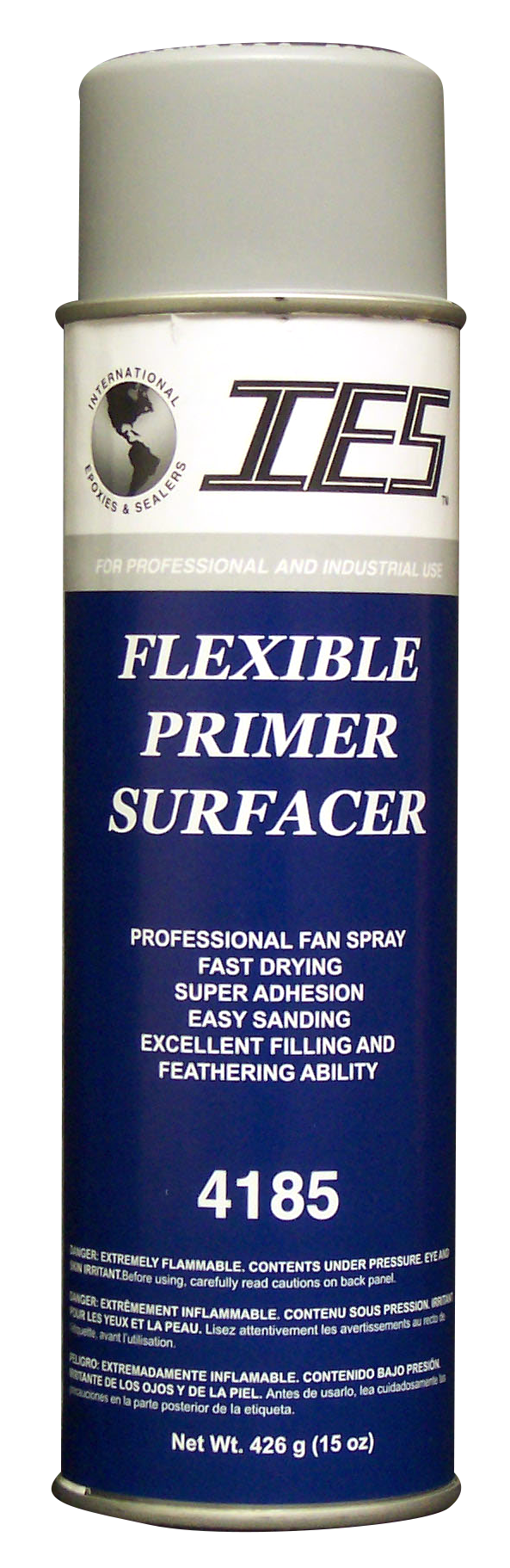 #4185 IES Flexible Primer Surfacer Grey 20 OZ. Aerosol 2 Pack