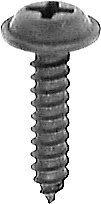 #AV12215 Phillips Round Washer Head Tapping Screw-Black  #8-18 x 3-4" 100 Pack