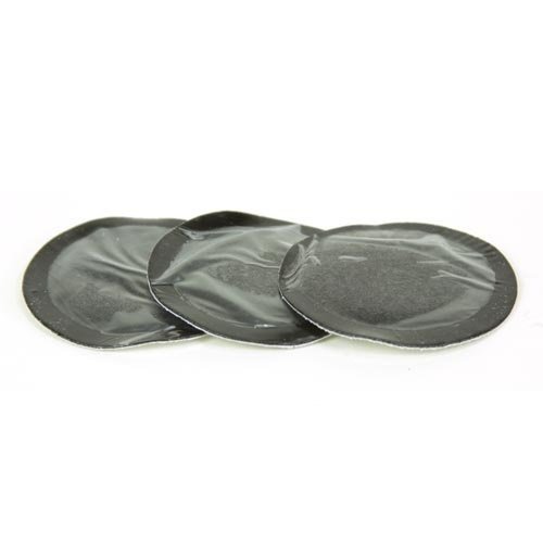 #11-001 1 5-8in (41mm) Small Round Feather Edge Tube Patch 40 Pack