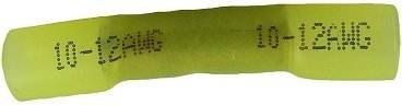 #40317 Heat Shrink 12-10 to 16-14 Yellow S-D Butt Connector 100 Pack