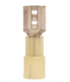 #50187N Nylon 12-10 Insulated .250 FQC Yellow 100 Pack