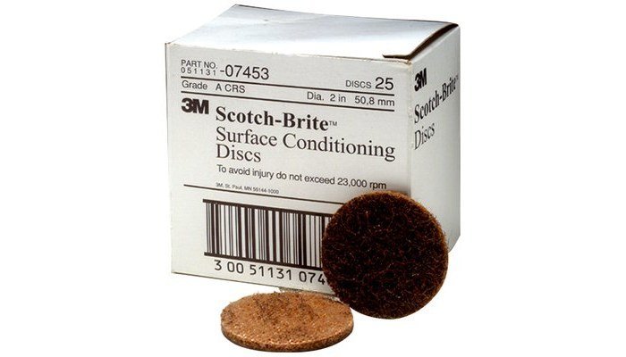 #07453 3M Scotch Brite Hook and Loop Disc Coarse 2" 25 Pack