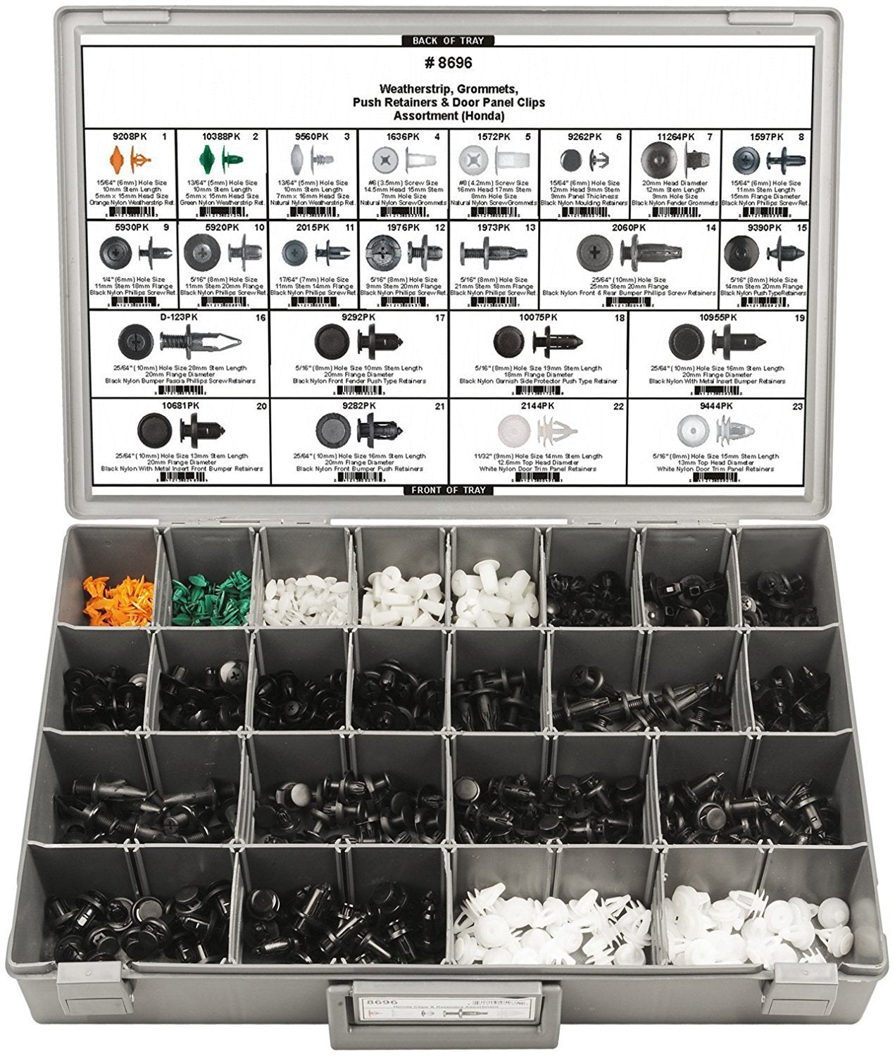 #8696 Honda Replacement Push Retainer Assortment 575 Piece - DencoDistributing