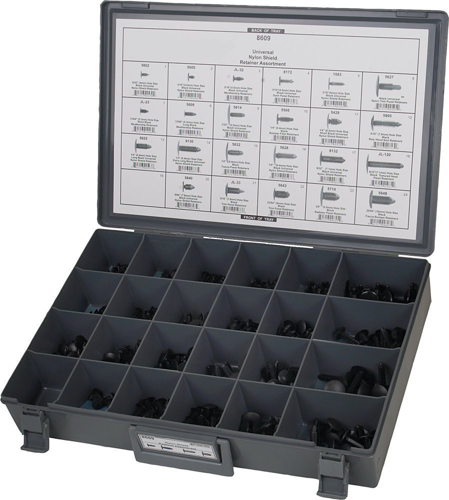 #8609 Universal Shield Retainer Assortment 311 Piece - DencoDistributing