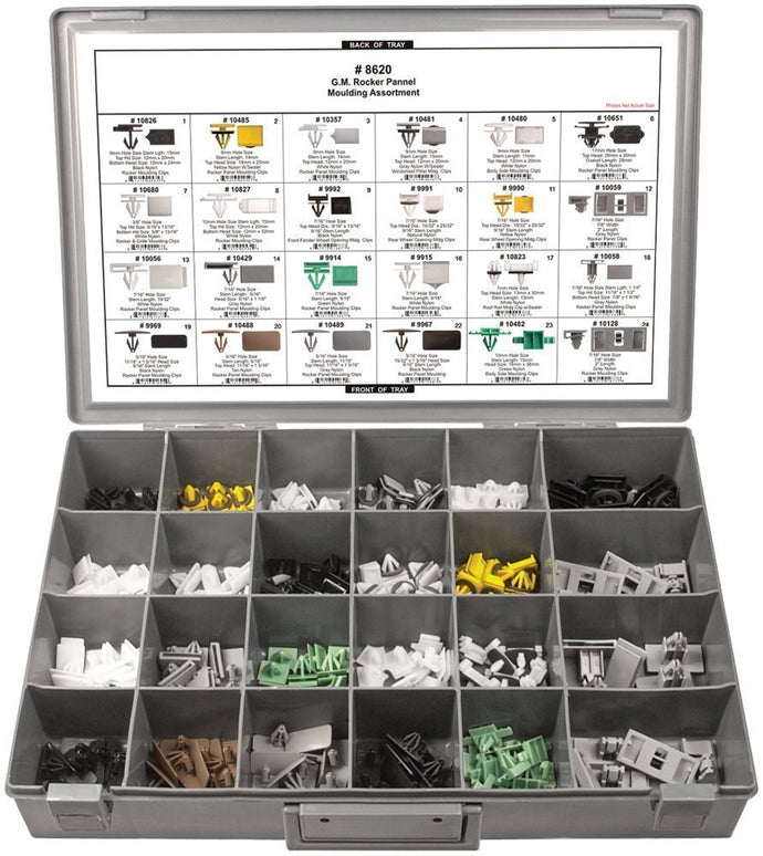 #8620 GM Rocker Panel Molding Assortment 220 Piece - DencoDistributing