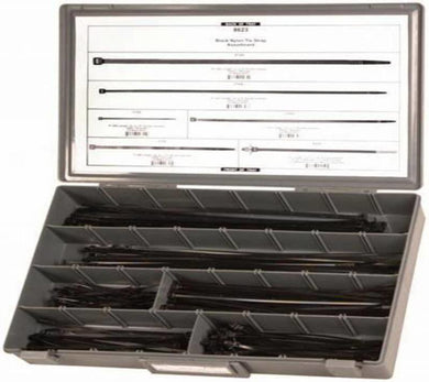 #8697 Assorted Black Nylon Strap Ties 310 Piece - DencoDistributing