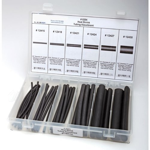 #8204 Black Replacement Heat Shrink Tube Assortment - DencoDistributing