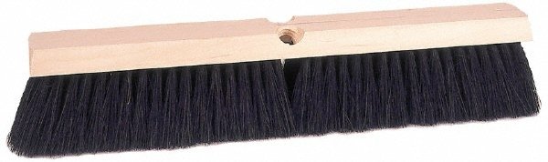 #92-022 24" Black Tampico Wood Reinforced Push Broom Head Only - DencoDistributing