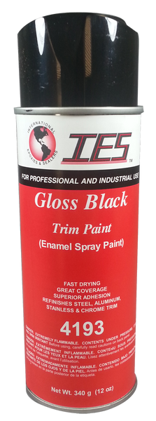 #4193 IES Gloss Black Acrylic Enamel 16 OZ. 6 Pack