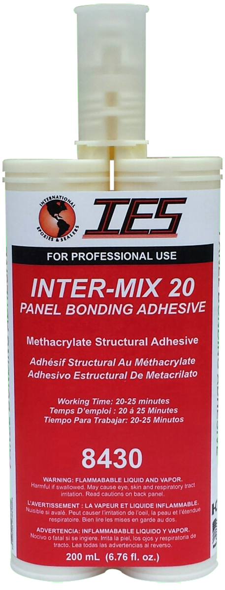 #8430 IES INTERMIX20 MMA PANEL BONDING ADHESIVE 200ML CARTRIDGE - DencoDistributing