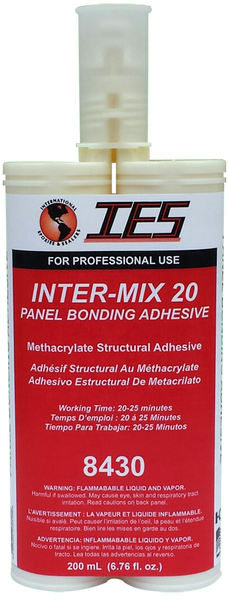 #8430 IES INTERMIX20 MMA PANEL BONDING ADHESIVE 200ML CARTRIDGE - DencoDistributing