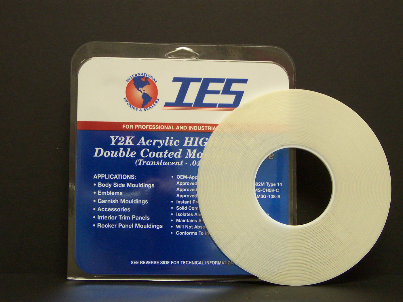 #70000 IES 1-4" - 1" ACRYLIC MLDG TAPE 2 Pack