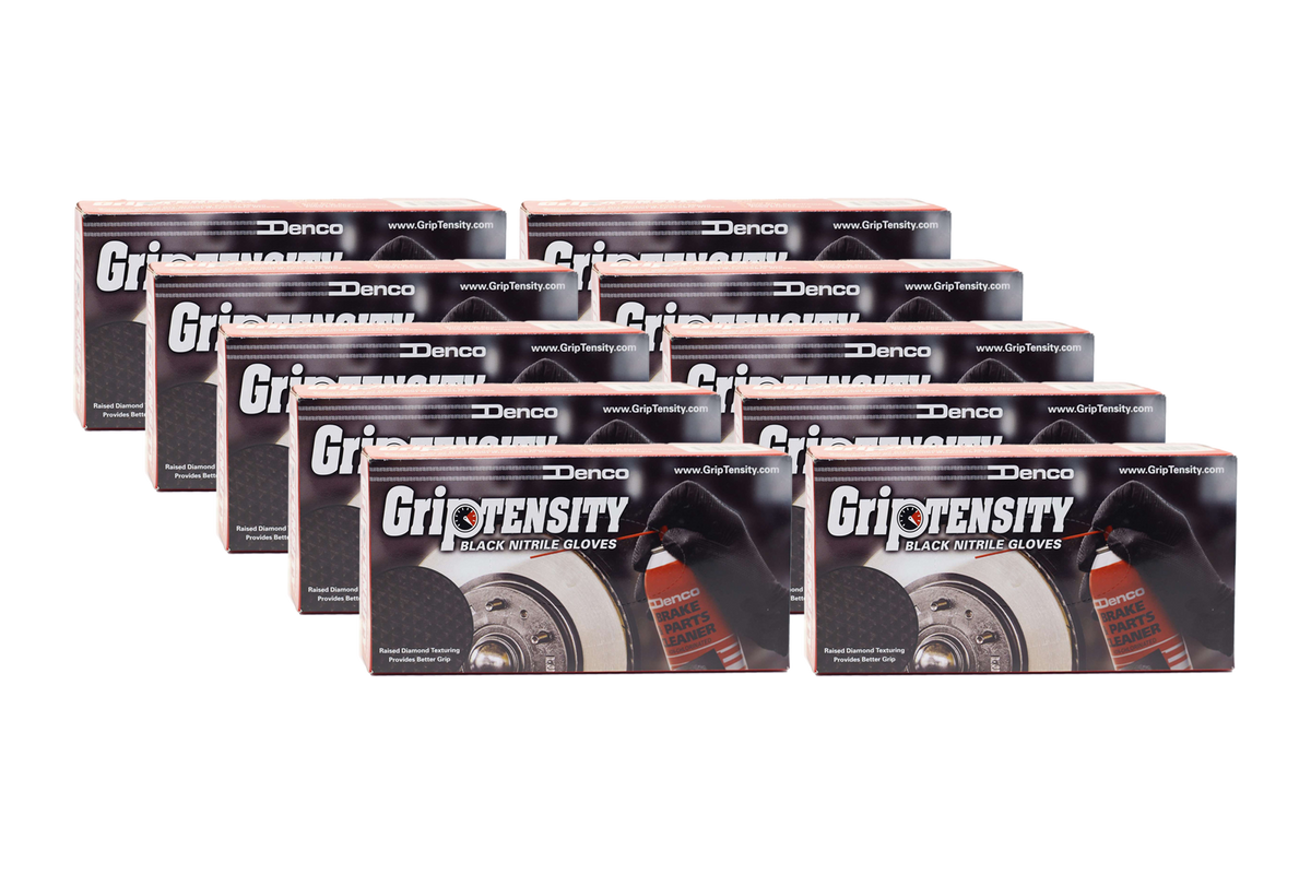 #12000 Denco Black GripTensity Commercial Grade Nitrile Gloves - DIAMOND - 7MIL