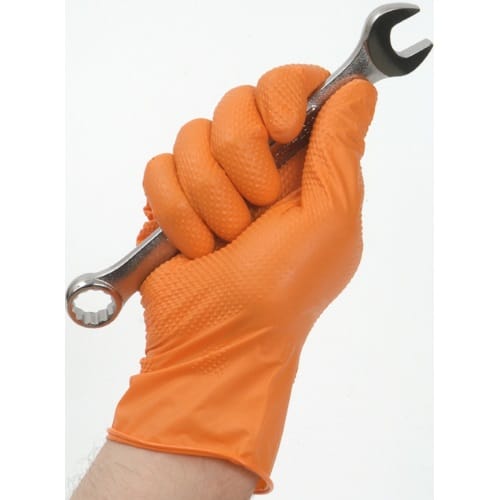 Eppco - Tiger Grip - 8 Mil Orange Diamond Texture Gloves