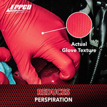 Load image into Gallery viewer, Eppco Grease Bully 7 Mil - Red Micro Diamond Texture Gloves
