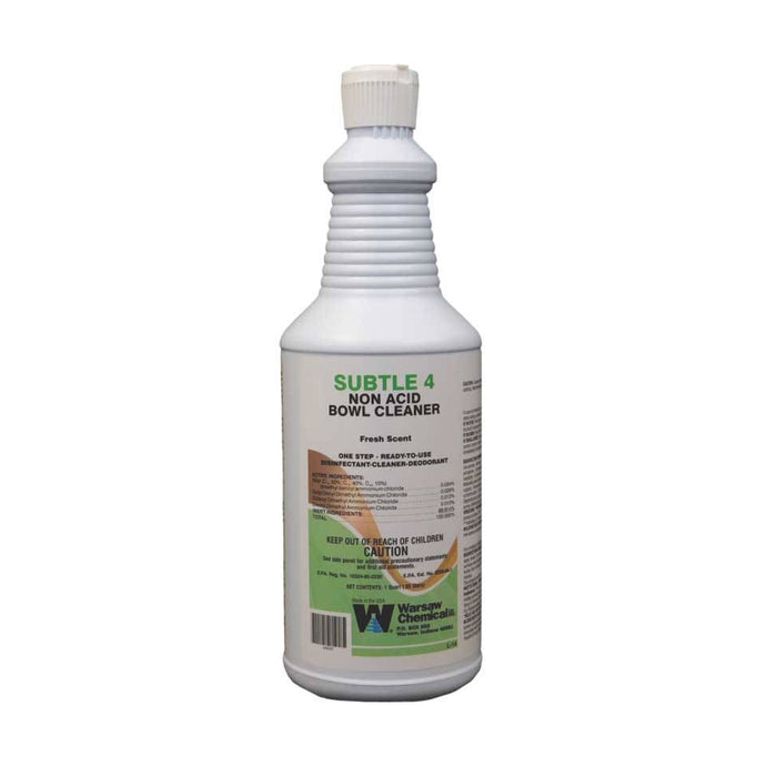 #SUBTLE-12Q Subtle 4 NABC Non-Acid Washroom Cleaner - Quart Bottle - 12/Case
